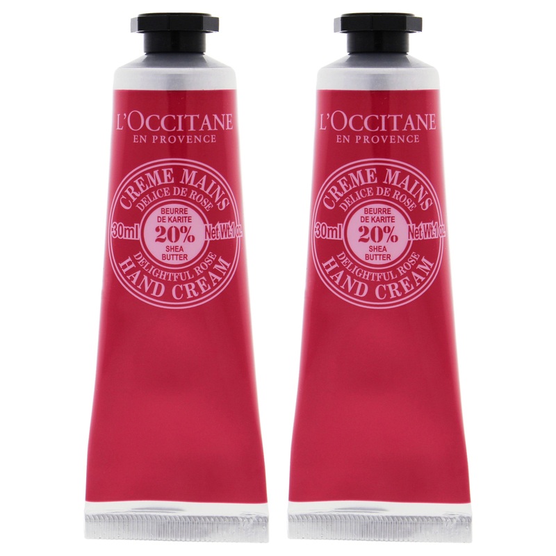 Shea Butter Delightful Rose Hand Cream by LOccitane for Unisex - 1 oz Hand Cream - Pack of 2