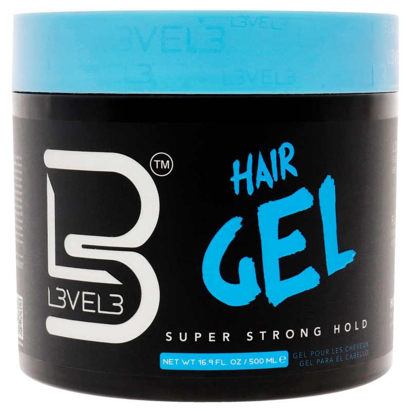 Super Strong Hair Gel by L3VEL3 for Men - 16.9 oz Gel
