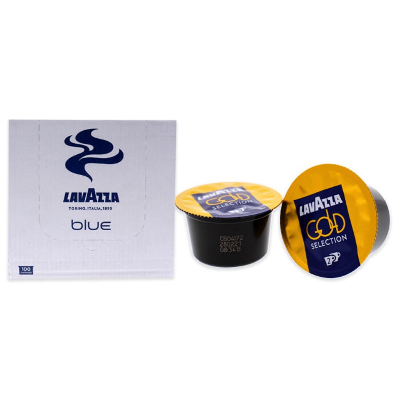 Blue Gold Selection 2 Roast Ground Coffee Pods by Lavazza for Unisex - 100 Pods Coffee