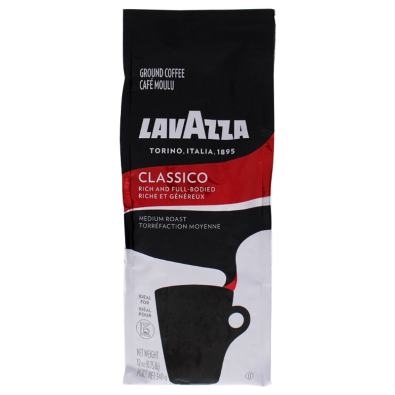 Classico Medium Roast Ground Coffee by Lavazza for Unisex - 12 oz Coffee