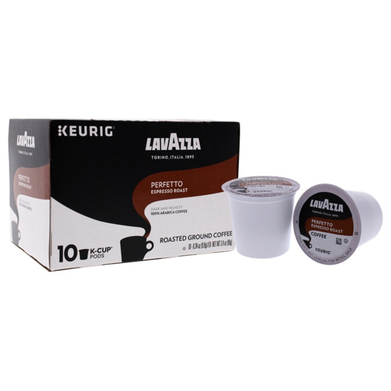 Perfetto Espresso Roast Ground Coffee Pods by Lavazza for Unisex - 10 x 0.34 oz Coffee