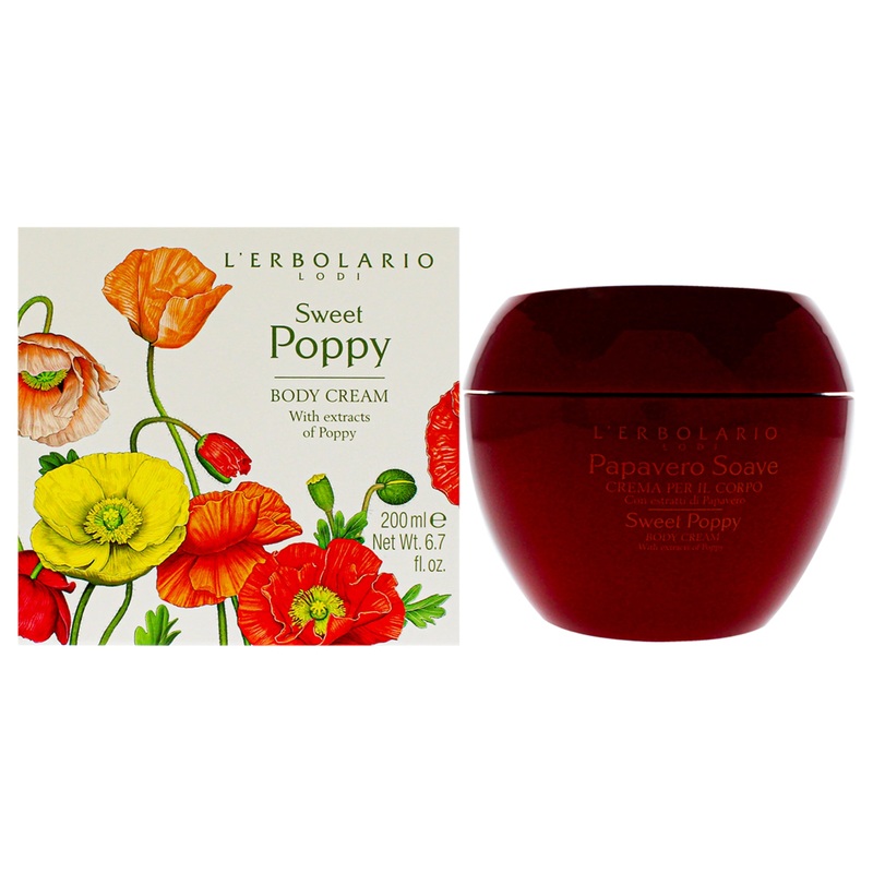 Sweet Poppy Body Cream by LErbolario for Unisex - 6.7 oz Body Cream