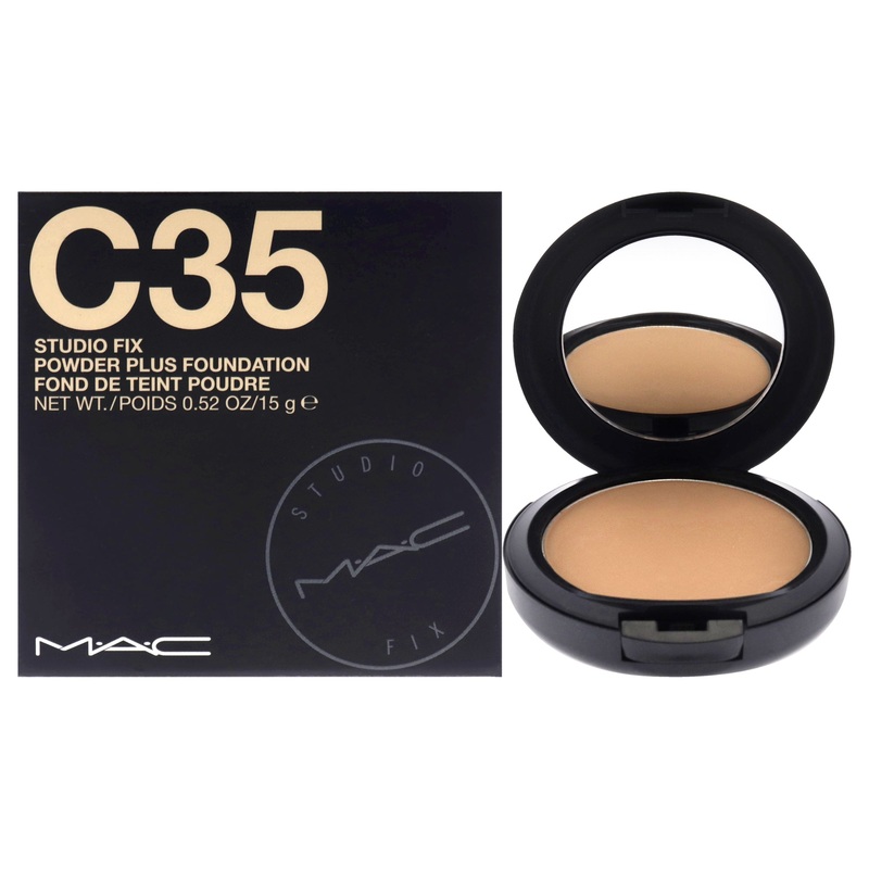 Studio Fix Powder Plus Foundation - C35 Medium Golden Olive by MAC for Women - 0.52 oz Foundation