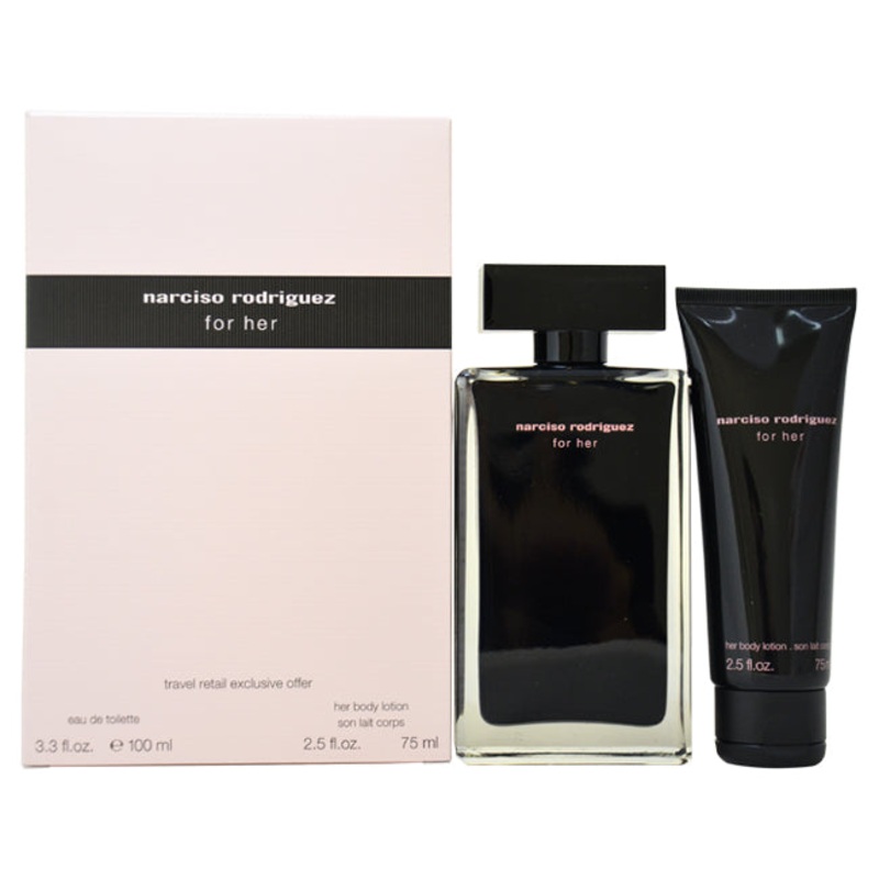 Narciso Rodriguez by Narciso Rodriguez for Women - 2 Pc Gift Set 3.3oz EDT Spray, 2.5oz Body Lotion