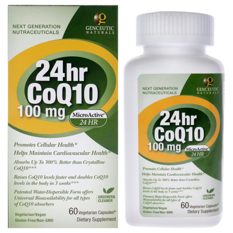 24Hr Microactive CoQ10 -100mg by Natures Answer for Unisex - 60 Count Capsules