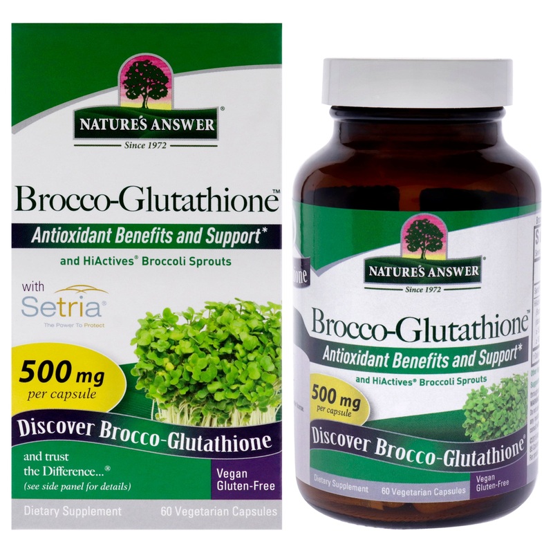 Brocco-Glutathione - 500mg by Natures Answer for Unisex - 60 Count Capsules