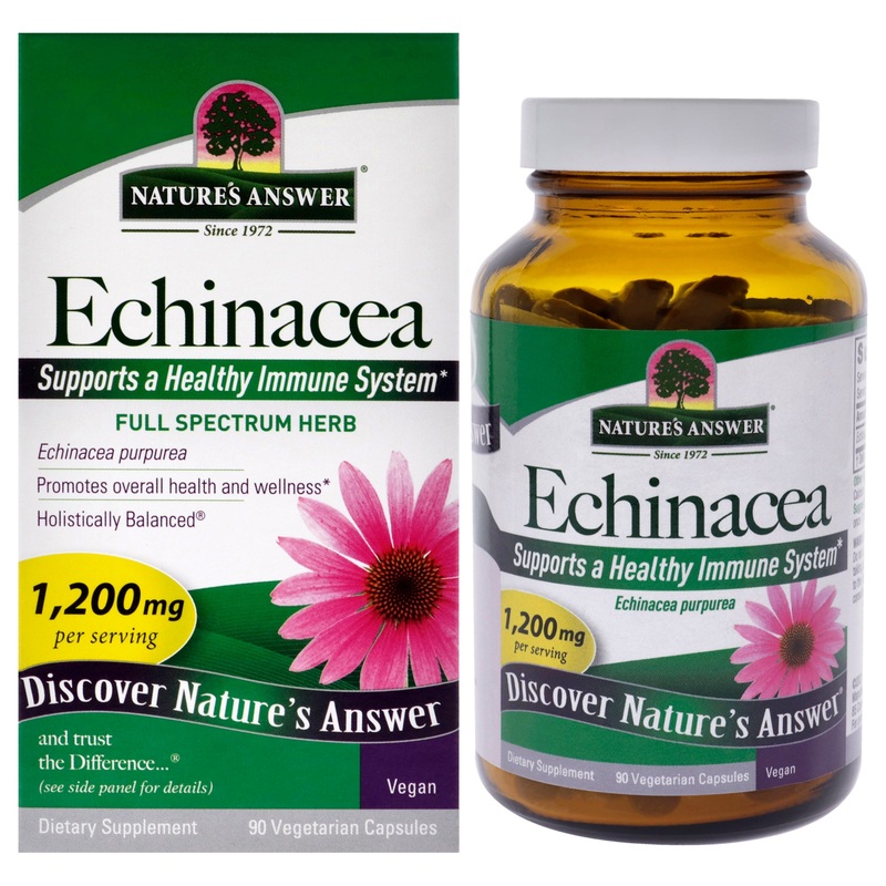 Echinacea - 1200mg by Natures Answer for Unisex - 90 Count Capsules