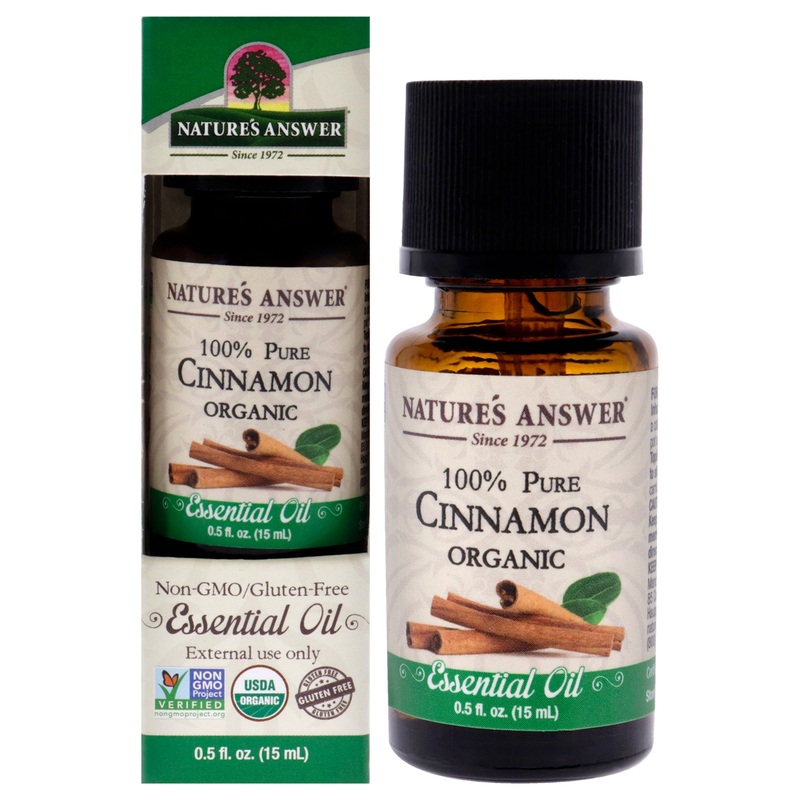 Essential Oil Organic - Cinnamon by Natures Answer for Unisex - 0.5 oz Oil