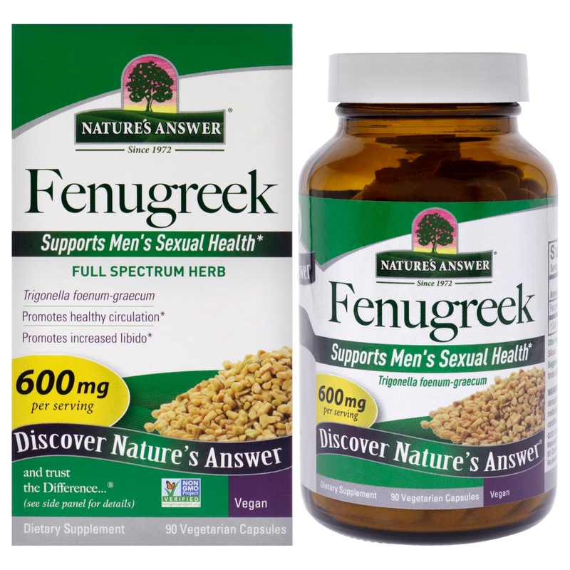 Fenugreek - 600mg by Natures Answer for Unisex - 90 Count Capsules