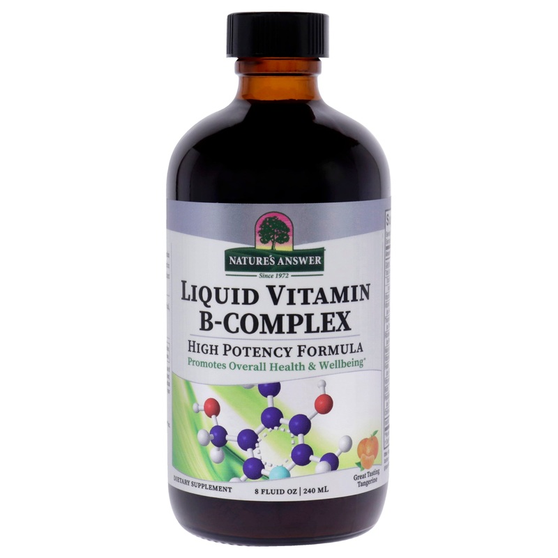 Liquid B-Complex Vitamin by Natures Answer for Unisex - 8 oz Dietary Supplement