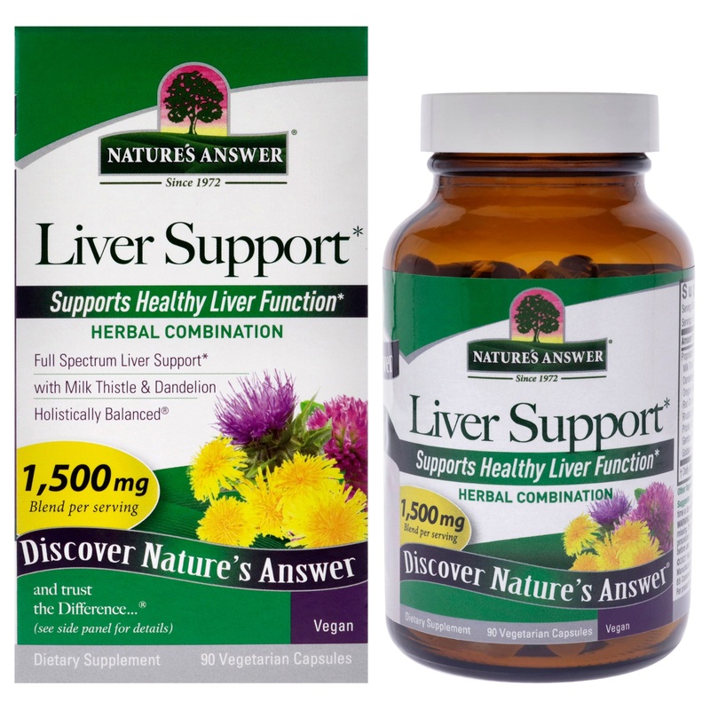 Liver Support - 1500mg by Natures Answer for Unisex - 90 Count Capsules