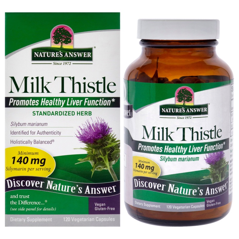 Milk Thistle - 140mg by Natures Answer for Unisex - 120 Count Capsules
