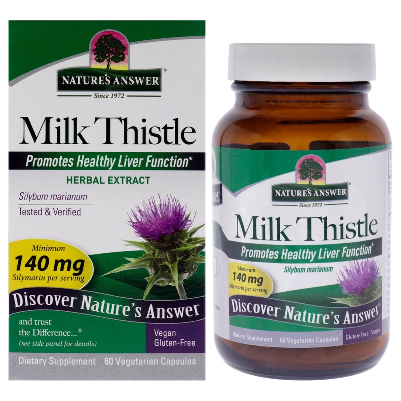 Milk Thistle - 140mg by Natures Answer for Unisex - 60 Count Capsules