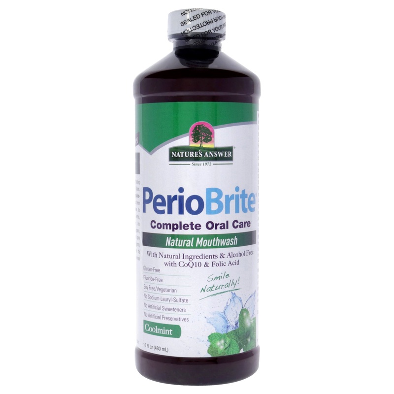 Periobrite Mouthwash - Cool Mint by Natures Answer for Unisex - 16 oz Mouth Wash