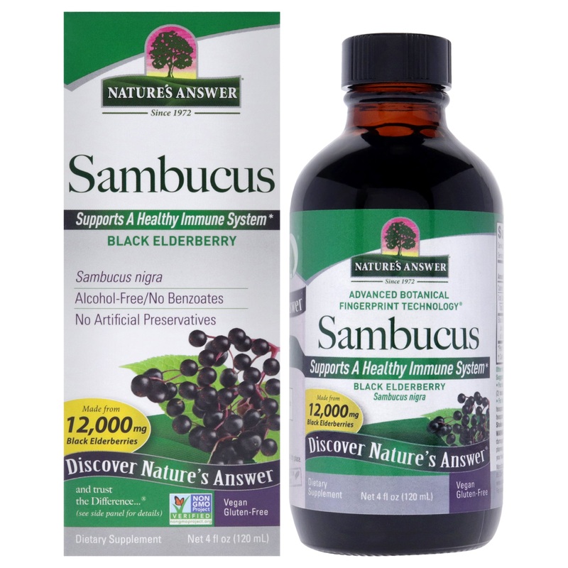 Sambucus - 12000mg by Natures Answer for Unisex - 4 oz Dietary Supplement