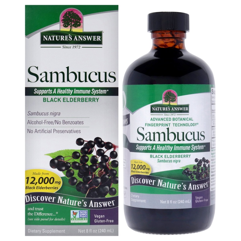 Sambucus - 12000mg by Natures Answer for Unisex - 8 oz Dietary Supplement