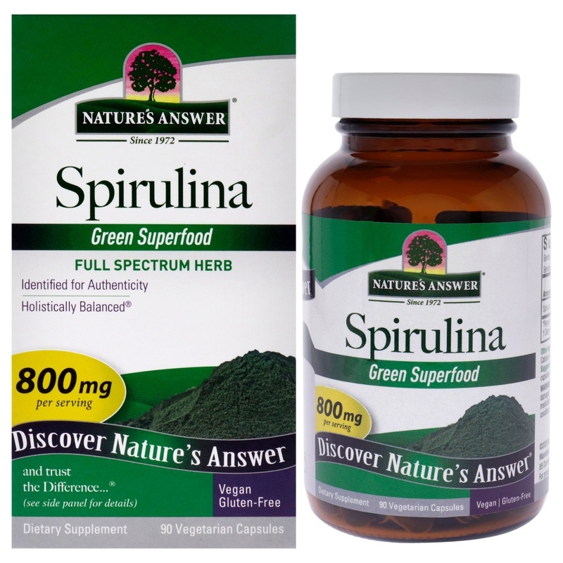 Spirulina - 800mg by Natures Answer for Unisex - 90 Count Capsules