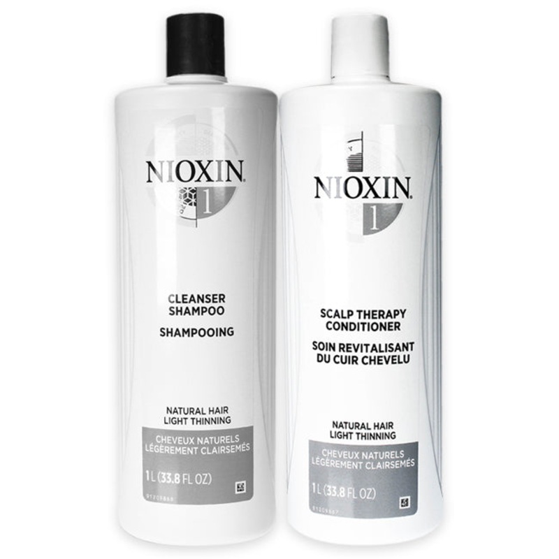 System 1 Duo by Nioxin for Unisex - 2 x 33.8 oz Shampoo, Conditioner
