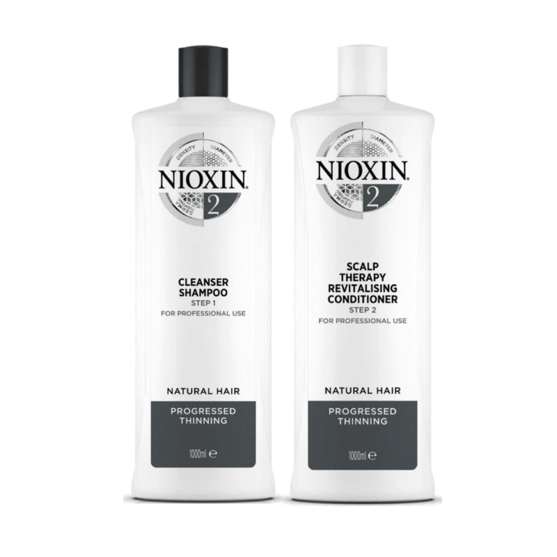 System 2 Duo by Nioxin for Unisex - 2 x 33.8 oz Shampoo, Conditioner