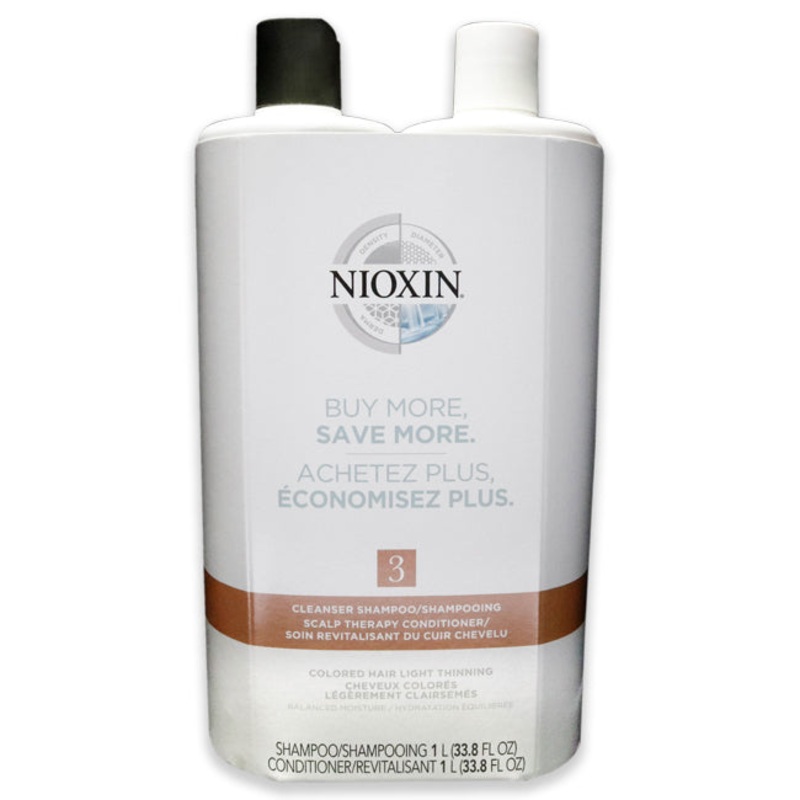 System 3 Duo by Nioxin for Unisex - 2 x 33.8 oz Shampoo, Conditioner
