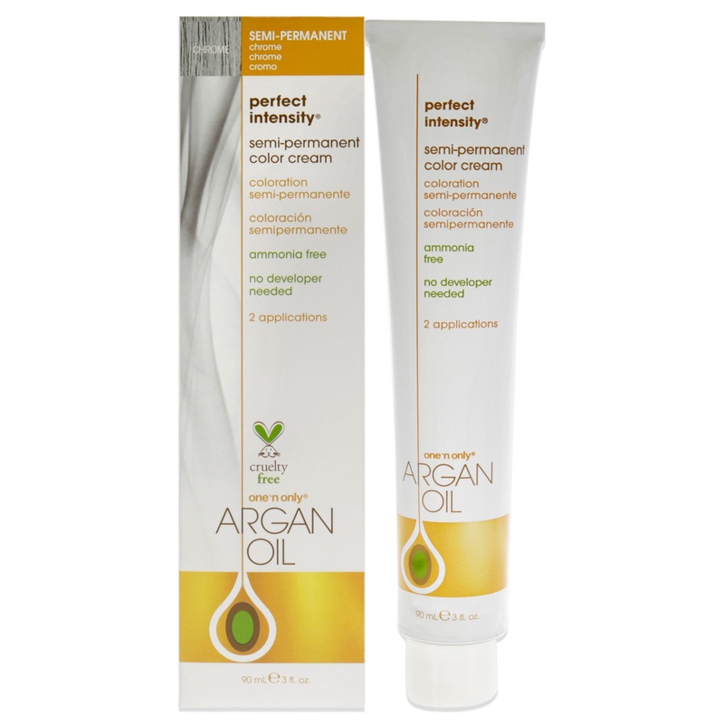 Argan Oil Perfect Intensity Semi-Permanent Color Cream - Chrome by One n Only for Unisex - 3 oz Hair Color