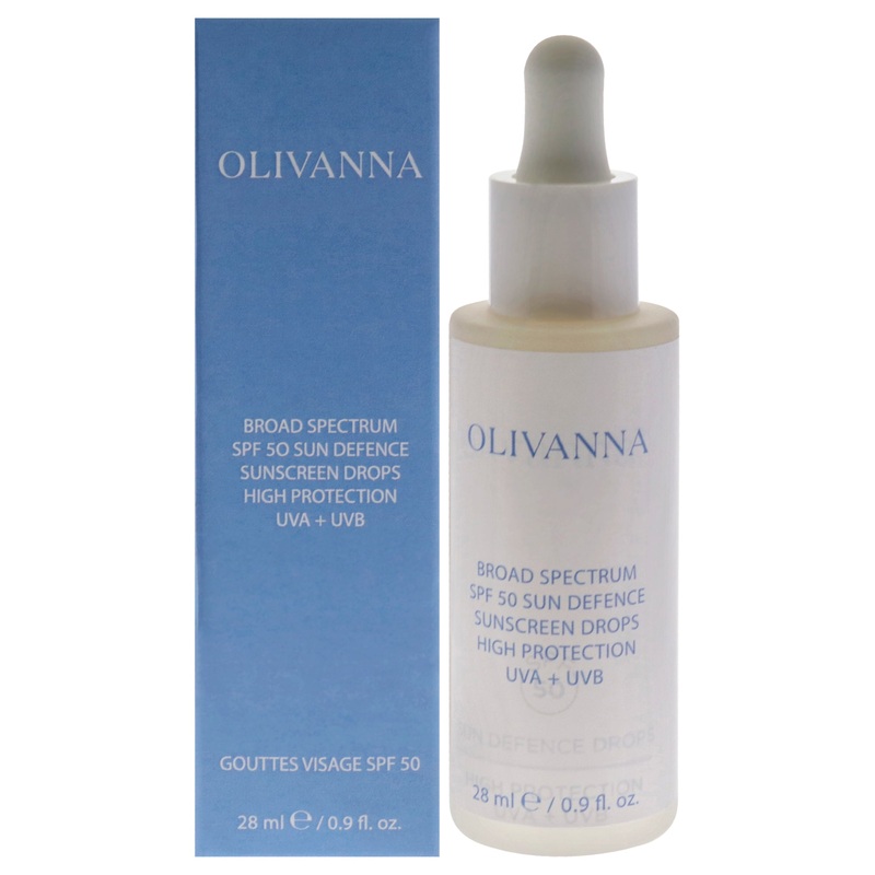 Sun Defence Sunscreen Drops High Protection SPF 50 by Olivanna for Women - 0.9 oz Drops
