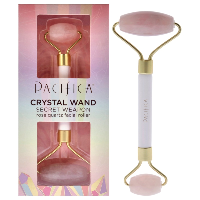 Crystal Wand Rose Quartz Facial Roller by Pacifica for Women - 1 Pc Roller