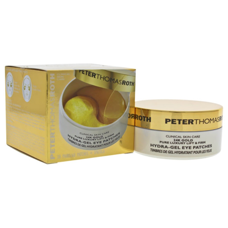 24K Gold Pure Luxury Lift and Firm Hydra-Gel Eye Patches by Peter Thomas Roth for Women - 60 Pc Patches