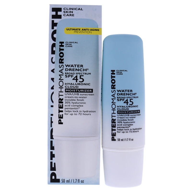 Water Drench Hyaluronic Cloud Moisturizer SPF 45 by Peter Thomas Roth for Unisex - 1.7 oz Sunscreen
