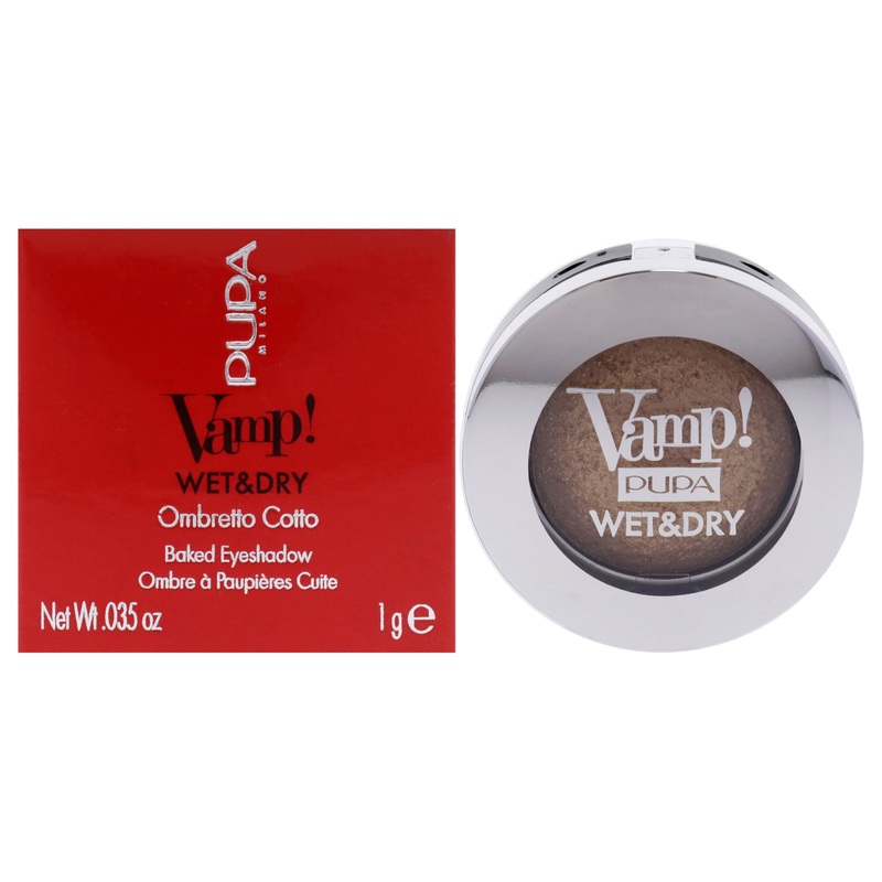 Vamp! Wet and Dry Baked Eyeshadow - 101 Precious Gold by Pupa Milano for Women - 0.035 oz Eye Shadow