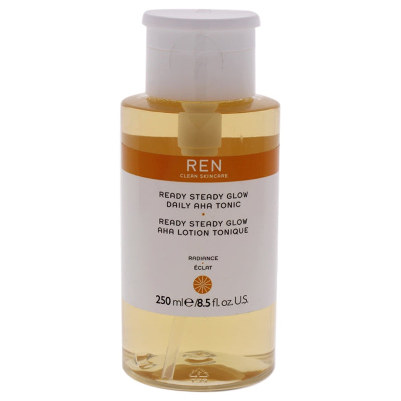 Ready Steady Glow Daily AHA Tonic by REN for Women - 8.5 oz Toner