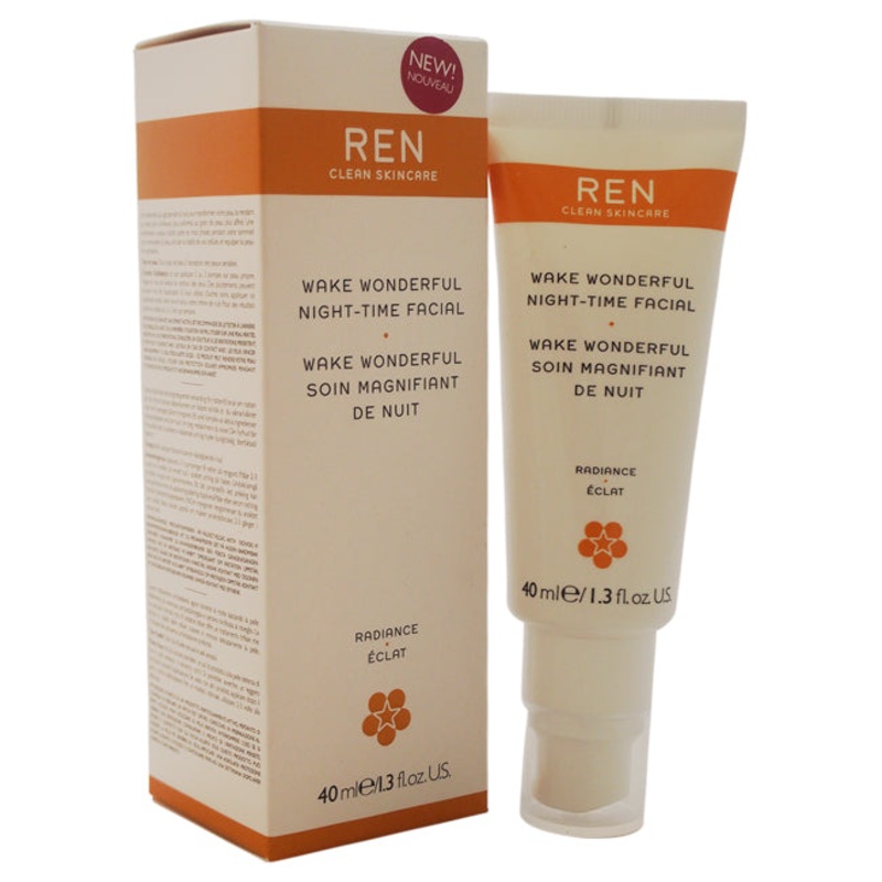 Wake Wonderful Night-Time Facial by REN for Unisex - 1.3 oz Treatment