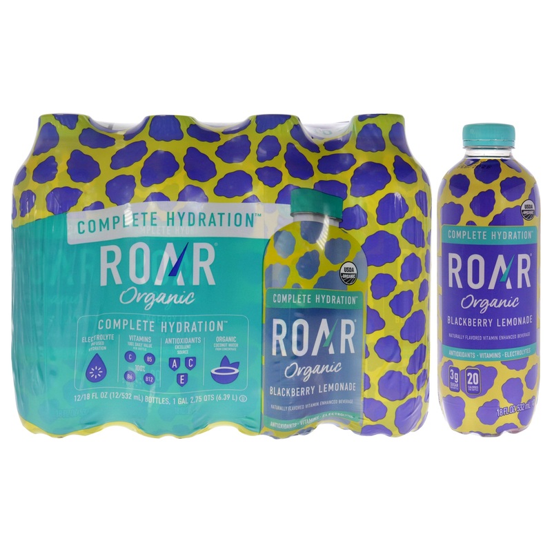 Complete Hydration Organic - Blackberry Lemonade by Roar for Unisex - 12 x 18 oz Electrolytes