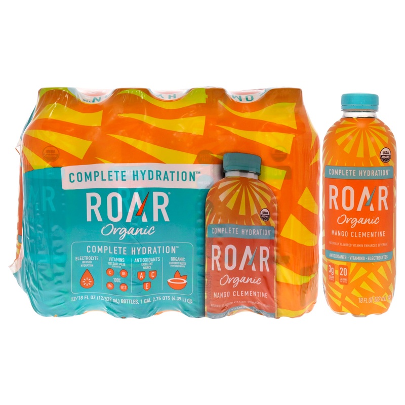 Complete Hydration Organic - Mango Clementine by Roar for Unisex - 12 x 18 oz Electrolytes