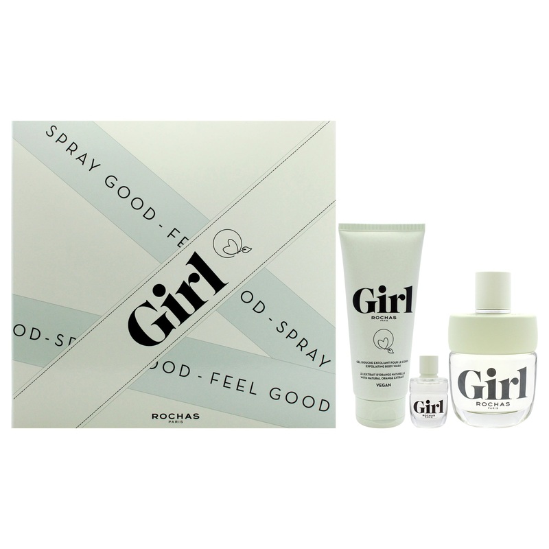 Rochas Girl by Rochas for Women - 3 Pc Gift Set 3.3oz EDT Spray, 3.3oz Body Wash, 0.15oz EDT Spray