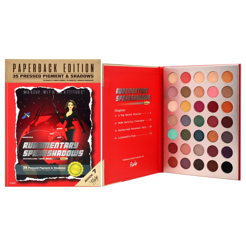 Rudementary Speyeshadows Palette - Paperback Edition by Rude Cosmetics for Women - 0.74 oz Palette