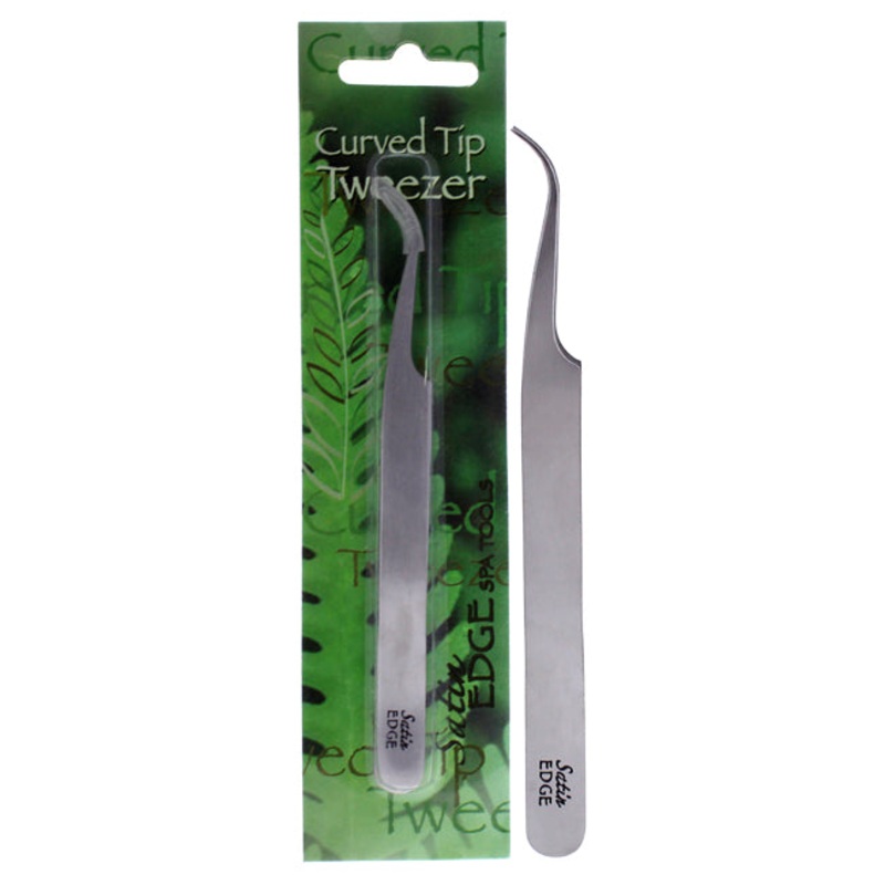 Curved Tip Tweezers by Satin Edge for Unisex - 1 Pc Tweezer