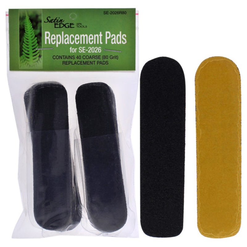 Replacement Pads - SE-2026 80-Grit by Satin Edge for Unisex - 40 Pc Grit Strips
