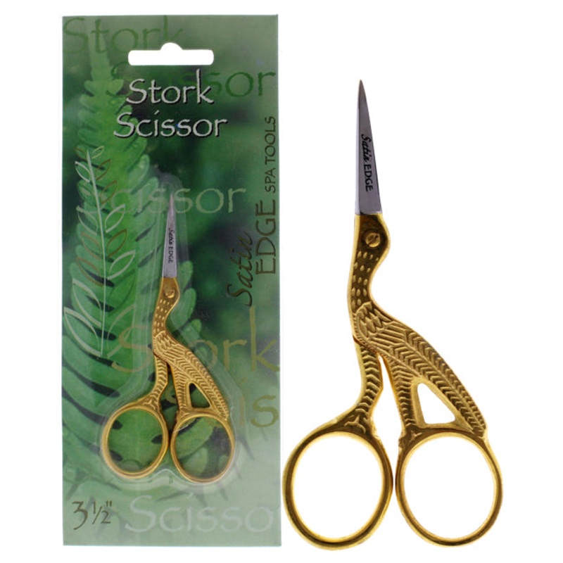 Stork Scissors - Gold by Satin Edge for Unisex - 3.5 Inch Scissors