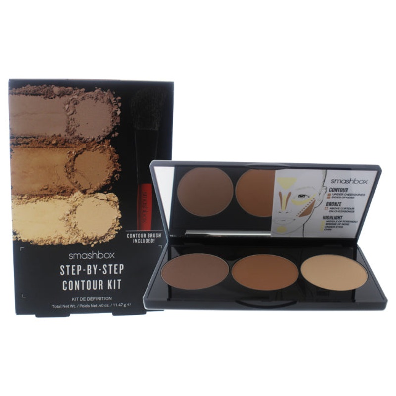 Step-By-Step Contour Kit by SmashBox for Women - 2 Pc 0.4oz Makeup, Brush
