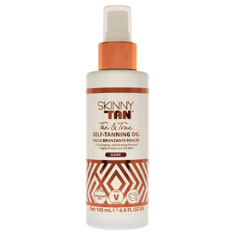 Tan and Tone Self-Tanning Oil - Dark by Skinny Tan for Women - 4.9 oz Oil