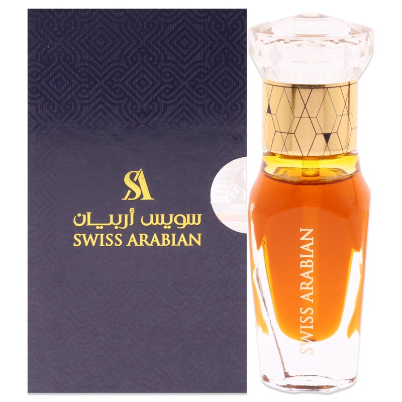Amber Aura by Swiss Arabian for Unisex - 0.4 oz Perfume Oil Rollerball (Mini)