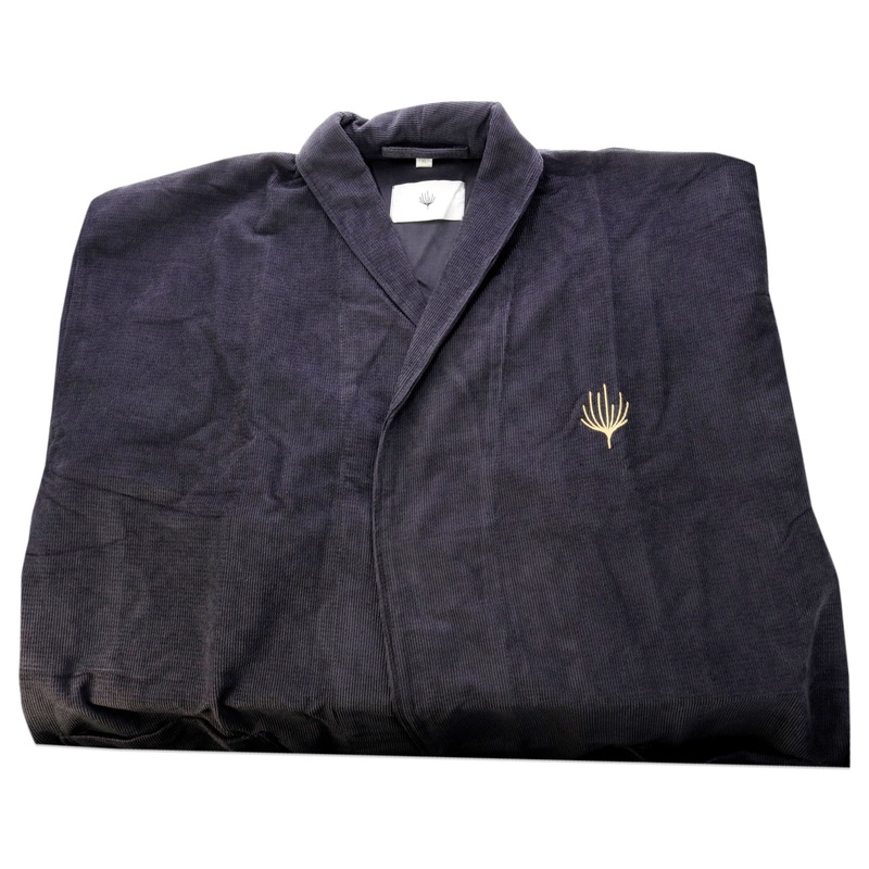 Bathrobe - Charcoal by Tara for Unisex - 1 Pc Bathrobe (XL)