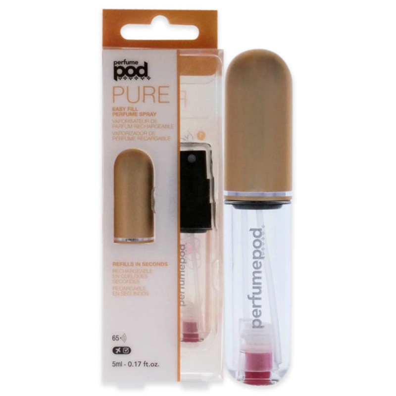 Perfume Pod Pure - Gold by Travalo for Unisex - 0.17 oz Refillable Spray (Empty)