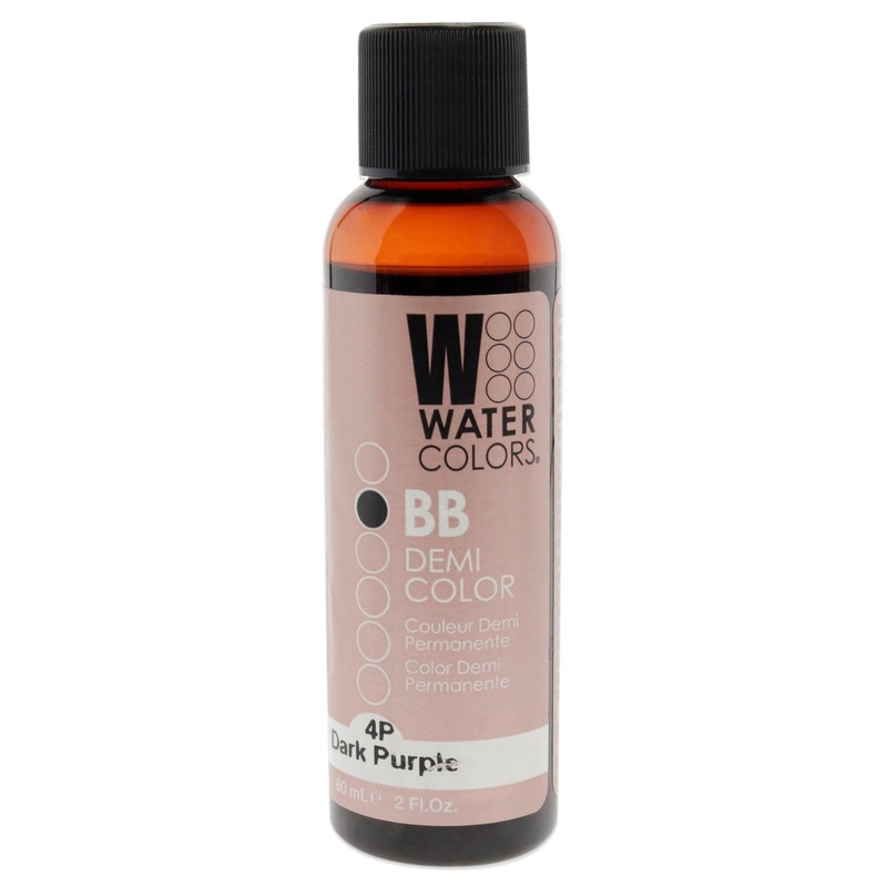 Watercolors BB Demi-Permanent Hair Color - 4P Dark Purple by Tressa for Unisex - 2 oz Hair Color