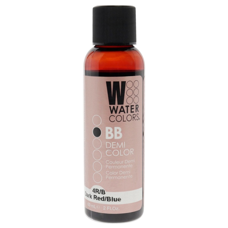Watercolors BB Demi-Permanent Hair Color - 4RB Dark Red Blue by Tressa for Unisex - 2 oz Hair Color