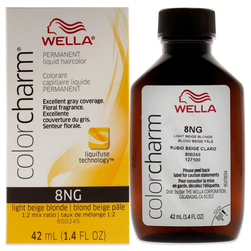 Color Charm Permanent Liquid Hair Color - 8NG Light Beige Blonde by Wella for Unisex - 1.42 oz Hair Color