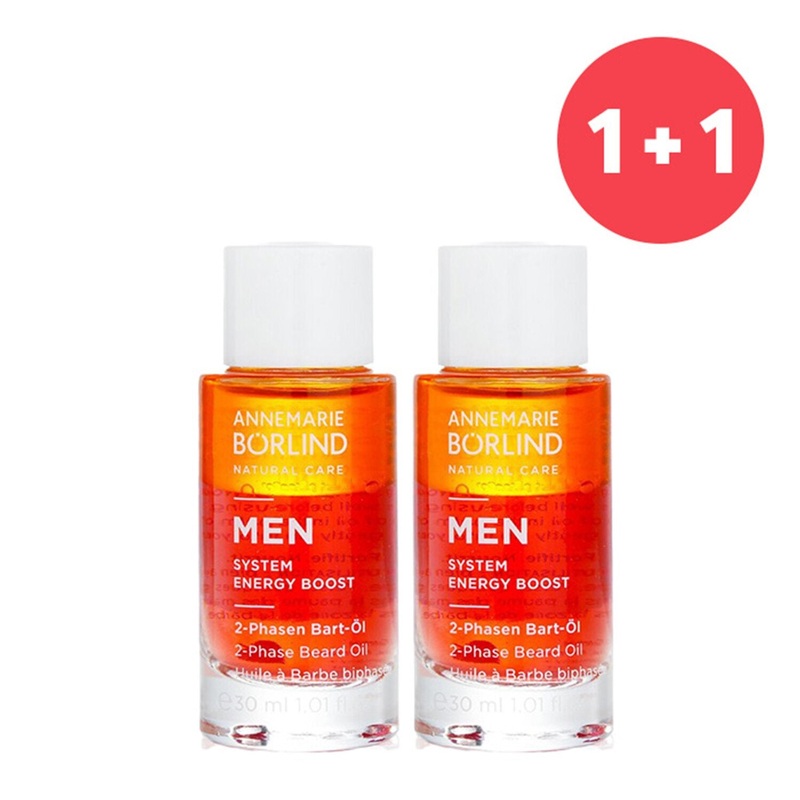 Annemarie Borlind 1+1 SetMen System Energy Boost 2-Phase Beard Oil     30ml/1.01oz