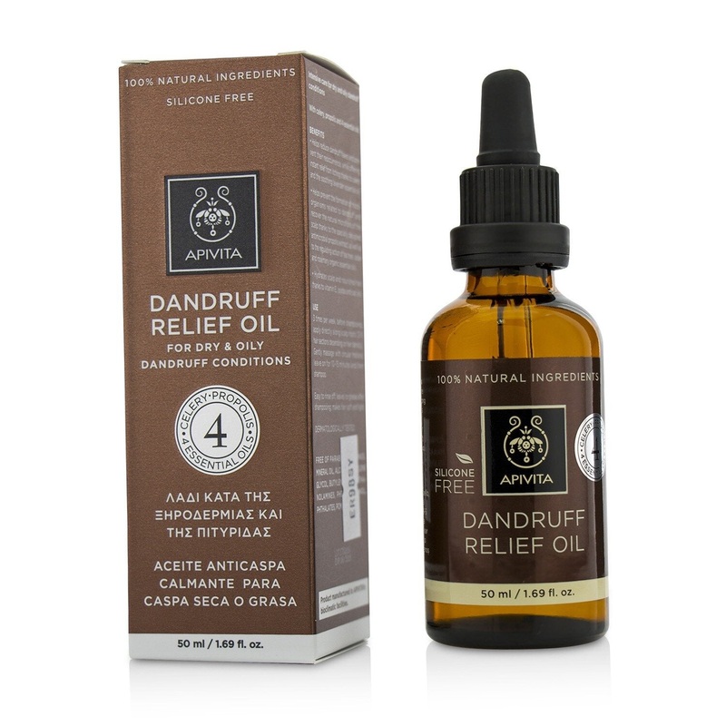 Apivita Dandruff Relief Oil with Celery, Propolis & 4 Essential Oils (For Dry & Oily Dandruff Conditions)  50ml/1.69oz