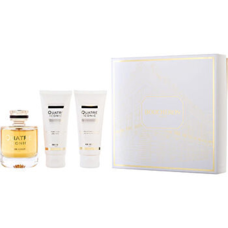 Boucheron Quatre Iconic Eau De Parfum Spray & Body Lotion & Shower Gel 100ml/3.3oz
